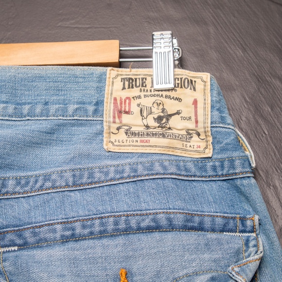 True Religion Ricky Factory Pink Paint Spatter 34 - Picture 7 of 8